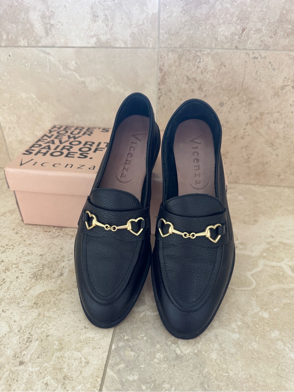 Vicenza Free People heart buckle loafers size 8.